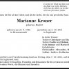 Kroner Marianne 1936-2011 Todesanzeige